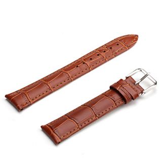 USD $ 3.59   Unisex Genuine Leather Watch Strap 18MM(Brown),