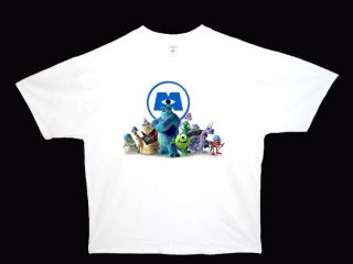 Disney Pixars Monsters Inc Custom New White T Shirt