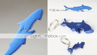 USD $ 1.19   Shark Shaped Bottle Opener Keychain (Random Color),