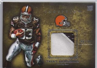 2012 Topps Inception Rookie Relics Patch Gold RPTR Trent Richardson 50