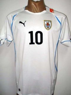 2011 Original Puma Uruguay Away Soccer Jersey Forlan 10 All Sizes
