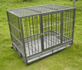 48 Heavy Duty Dog Pet Cat Bird Crate Cage Kennel HS