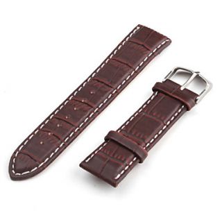 USD $ 2.29   Unisex Genuine Leather Watch Strap 22MM (Brown),