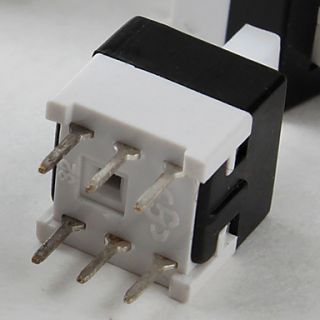 USD $ 2.29   6 pin Tact Switch (Non lock, 20 Pieces a pack, 8.5x8.5mm
