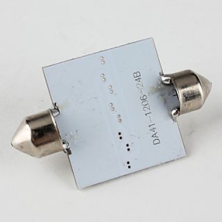 41mm 24x1206 SMD White Light Festoon LED Bulb for Car Reading/Trunk