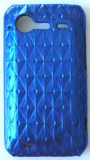 For HTC Droid Incredible s 2 6350 Holiday Blue Leather Cover Case