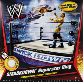WWE SmackDown Superstar Wrestling Ring Mattel Toy Action Playset
