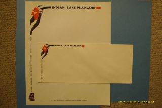 vintage stationary INDIAN LAKE PLAYLAND amusement park russells point