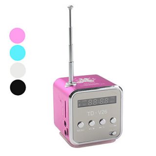 Mini cubo digital fm radio altavoz (microSD Reader, USB, radio FM, una