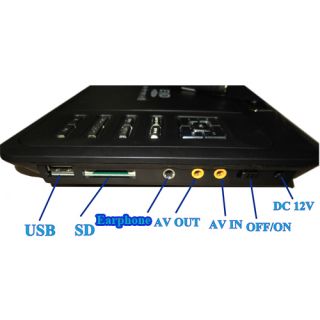 inch LCD Screen Portable DVD Player Game TV USB SD FM Swivel 270