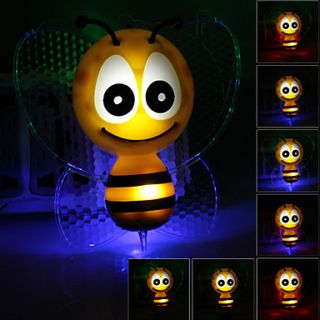 USD $ 8.29   Cute Bee Design 0.2W Color Changing LED Night Lamp (180