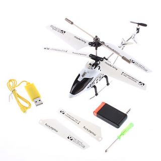  Size 3 Channel i Control Helicopter med lys (White, Model 33.005