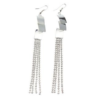 EUR € 5.33   Oblong Shape Diamond Long Tassels Earrings, משלוח