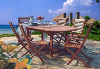  Furniture   Adirondack Chairs, Folding Bistro Table, Chaise Lounge