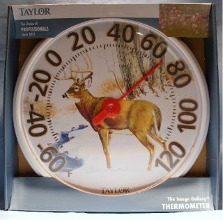 Deer Outdoor Indoor Thermometer