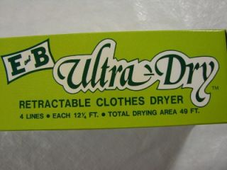 and B Ultra Dry Retractable Clothes Dryer 4 Lines Space Saving New
