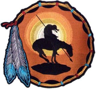 End of The Trail Indian Horse Warrior Embroidered Motorcycle Biker