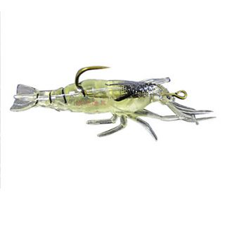 Morbido Fishing Lure Noctilucent gamberetti Bait 5G 40MM (4 unità