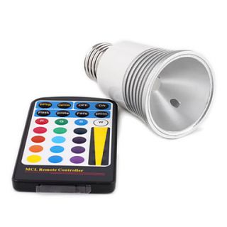 EUR € 43.51   E27 5W rgb ljus fjärrstyrd LED spot ljus, Gratis