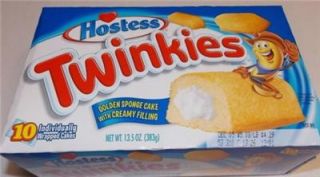 Hostess Twinkies 1 Box of 10 Individually Packaged Sponge Cakes Fresh