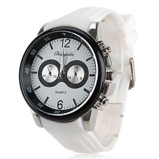 EUR € 6.43   mænds silikone analog quartz armbåndsur (assorterede