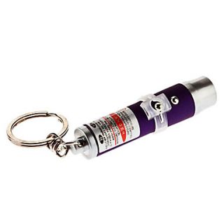 in 1 Red Laser + White Light + UV Light LED Mini Flashlight Keychain