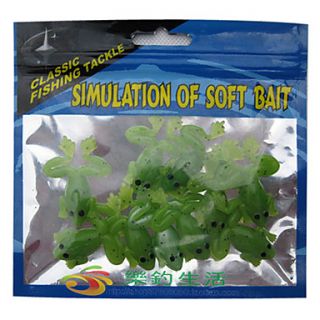 EUR € 4.31   pesca softbait rana 45 mm (10 pezzi confezionati