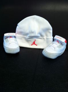 Jordan 3 Retro CB Infant Shoes Hat Gift Set Size 1c New