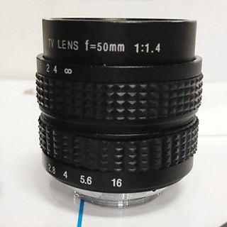USD $ 46.99   50mm f1.4 C Mount CCTV Lens for M4/3 E P3 E PL3 G3 GF3