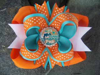 Miami Dolphins Choose Image Bottlecap Hairbow