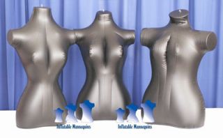 Inflatable Mannequin Female Torso Package Silver