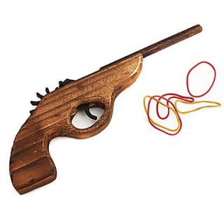 USD $ 4.49   Classical Rubber Band Launcher Wooden Pistol Gun Toy
