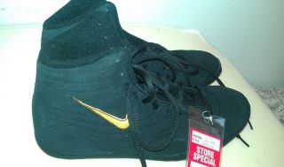 RARE Nike Inflict Original Black Gold Wrestling Shoes BNIB