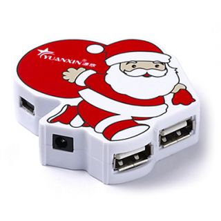 EUR € 5.51   4 portars jultomten stil usb hub (vit), Gratis frakt