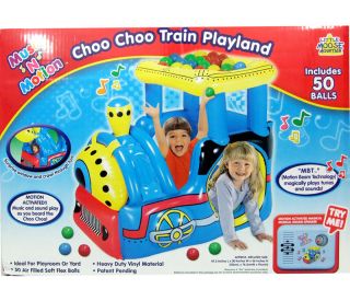 Kids Inflatable Choo Choo Train Playland Ball Pit New