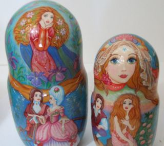10pcs Russian Nesting Doll Mermaids by Inna Kaminskaya