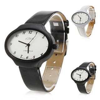 EUR € 5.51   modieuze vrouwen pu analoge quartz horloge