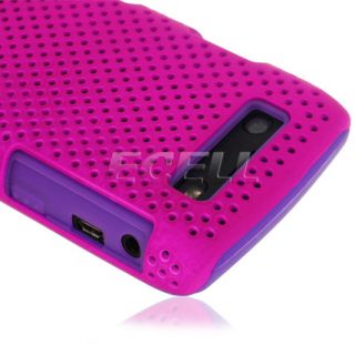 Purple Hybrid Mesh and Silicone Sports Case Cover for Blackberry Bold