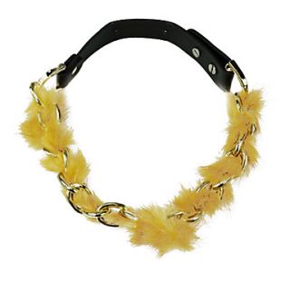 EUR € 8.55   Collier en cuir poilu, livraison gratuite pour tout