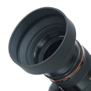 52mm Rubberen zonnekap voor groothoek, standaard, Telephoto Lens