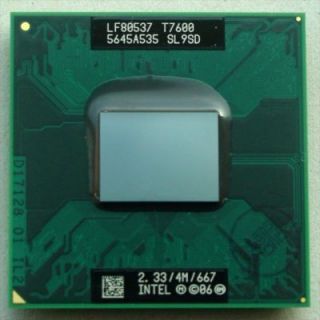 Intel Core 2 Duo Laptop cpu mobile T7600 SL9SD 4M Cache 2 33 GHz 667