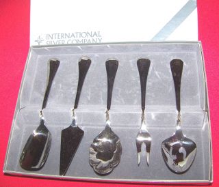 International Silver Co Stainless Steel Serving Snack Set 5 Pieces