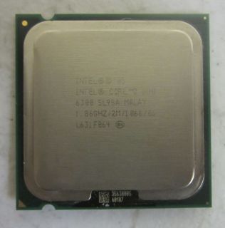 Intel Core 2 Duo E6300 CPU 1 86GHz 2MB 1066MHz SL9SA