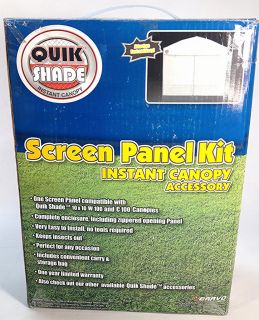 Quik Shade Instant Canopies Screen Panel Kit 10 Feet x 10 Feet 132174