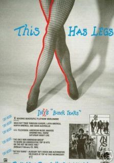 INXS Has Fishnet Stockings Legs 1991 Promo Poster Ad