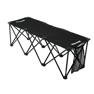 Insta Bench 3 Seater Portable Folding Sports Bench and Carry Bag Black