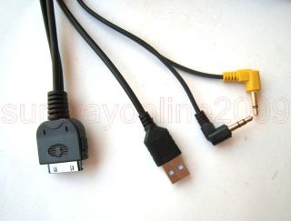 KENWOOD KCA IP302V for iPOD iPHONE USB AUX audio video CABLE ADAPTER