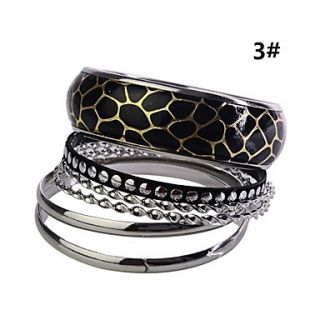 EUR € 3.58   Leopard Grain Wide Alloy Bracelet Set, ¡Envío Gratis