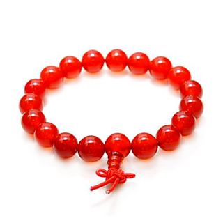 USD $ 17.49   Black And Red 12mm/8mm Natural Agate Lovers Bracelets