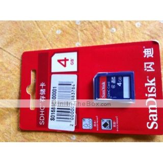 USD $ 7.59   4GB SanDisk SDHC Memory Card,